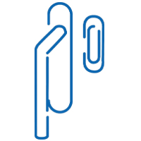 Blind sliding-door handle