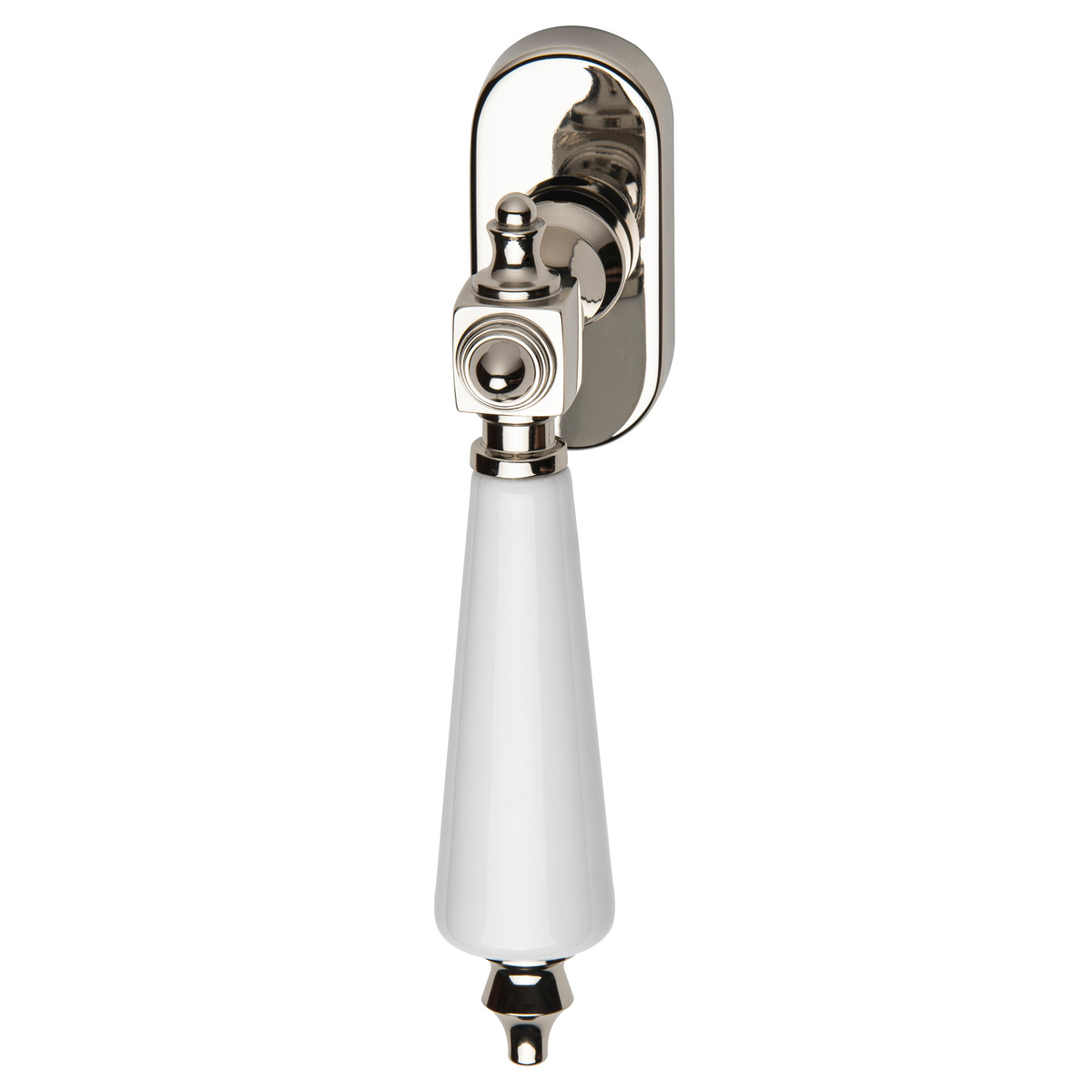 Polished nickel / black porcelain