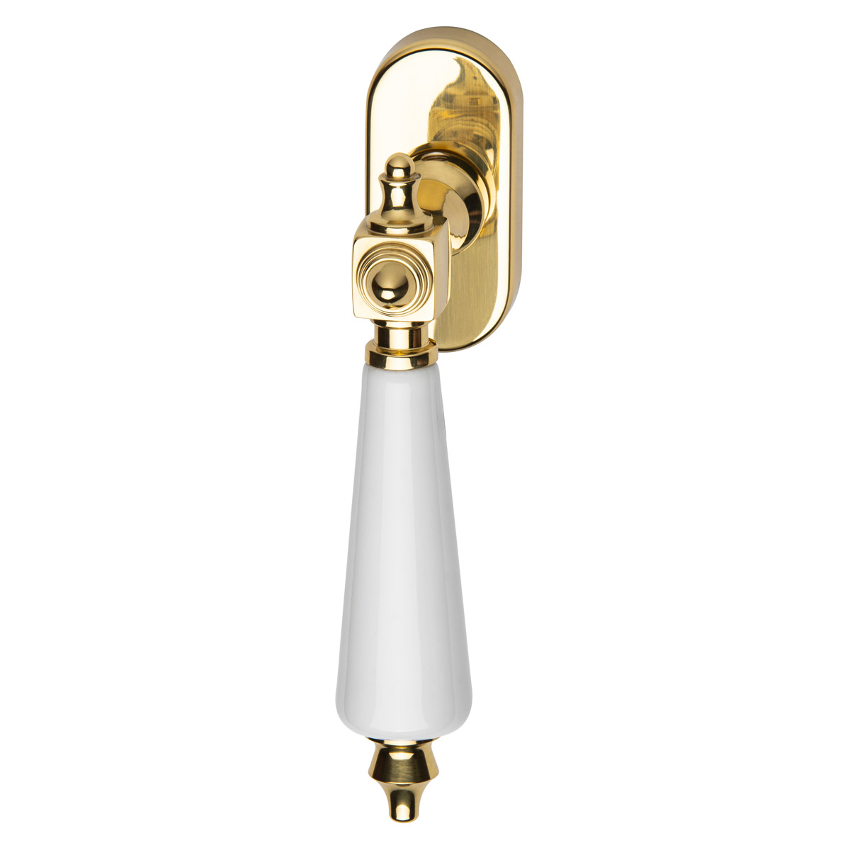 Polished brass / white porcelain