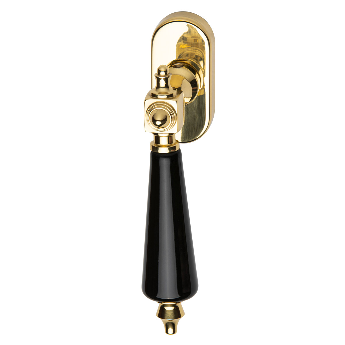 Polished brass / black porcelain