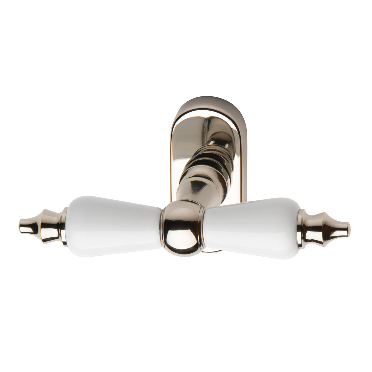 Polished nickel / white porcelain