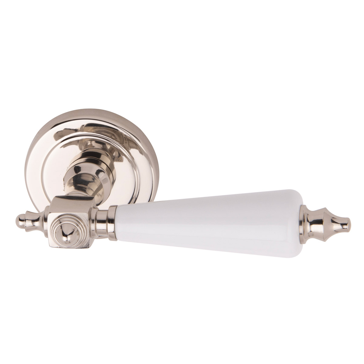 Polished nickel / white porcelain