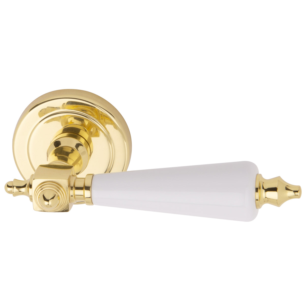 Polished brass / white porcelain