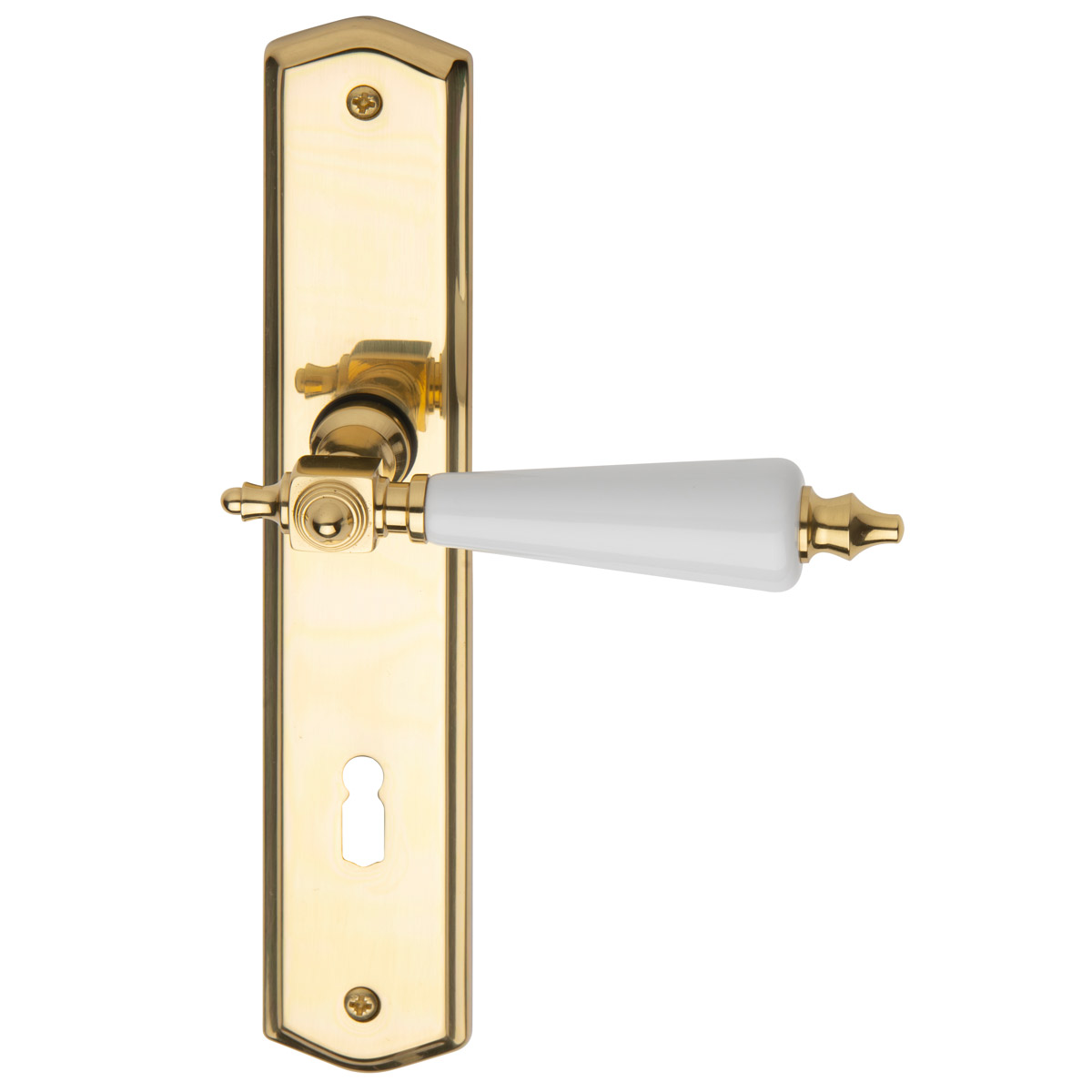 Polished brass / white porcelain