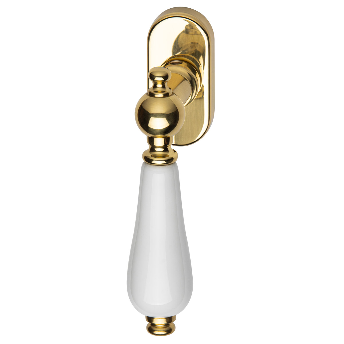 Polished brass / white porcelain