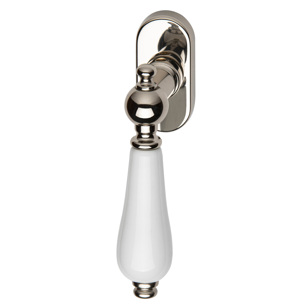 Polished nickel / white porcelain