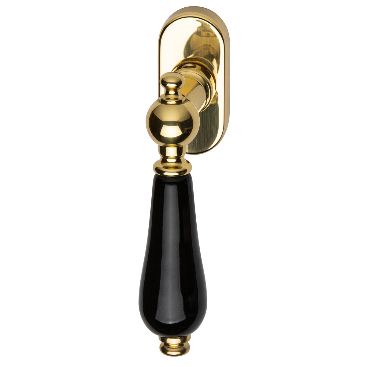 Polished brass / black porcelain