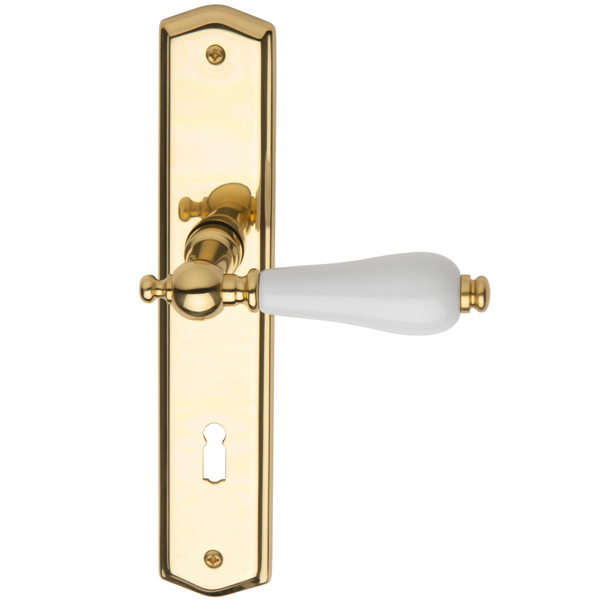 Polished brass / white porcelain