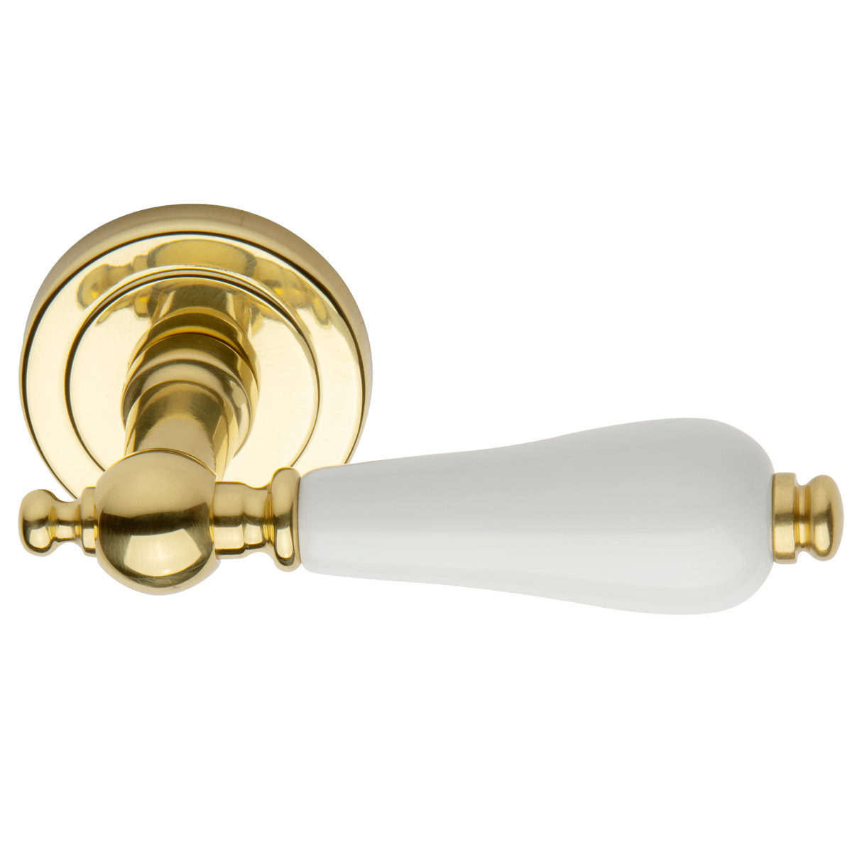 Polished brass / white porcelain