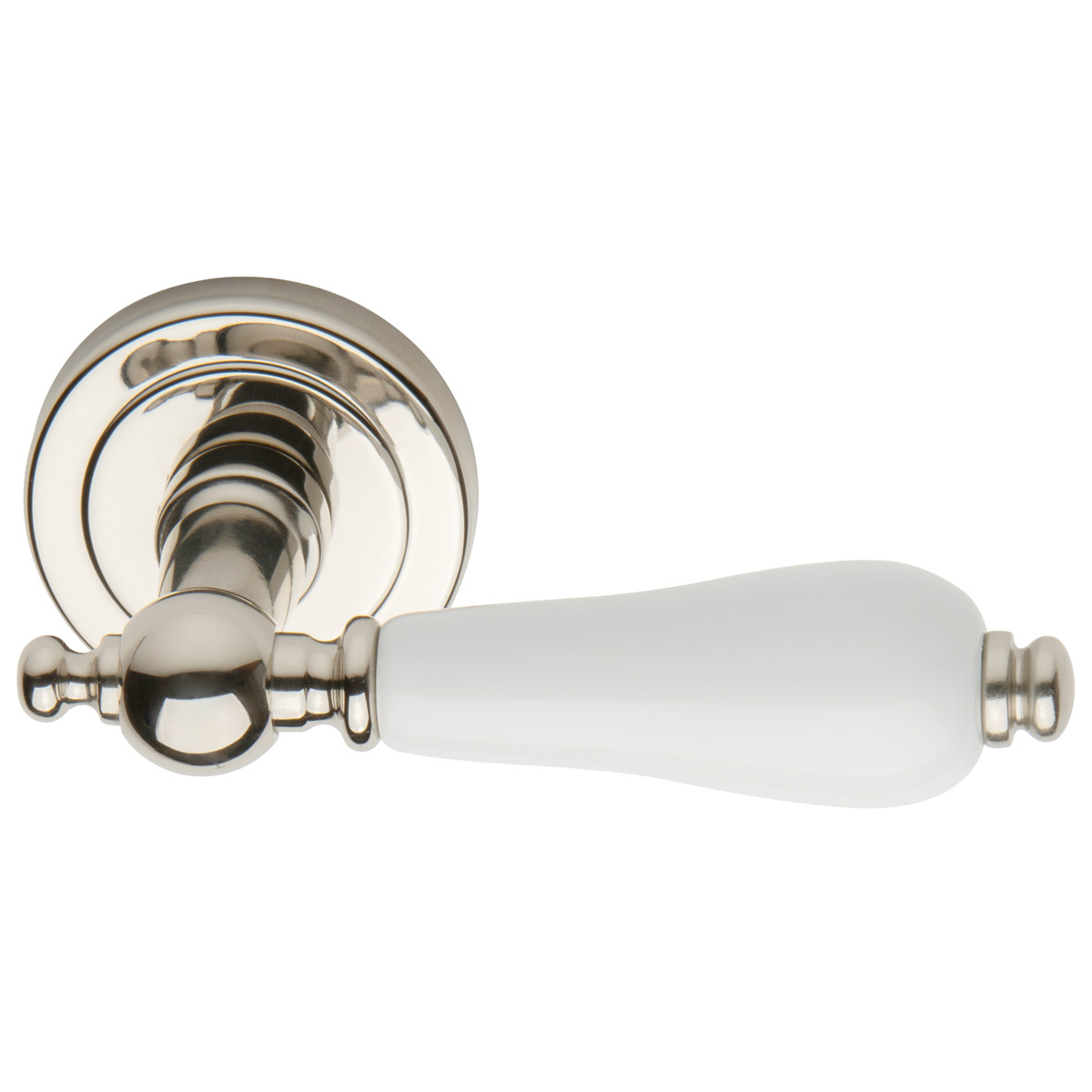 Polished nickel / white porcelain